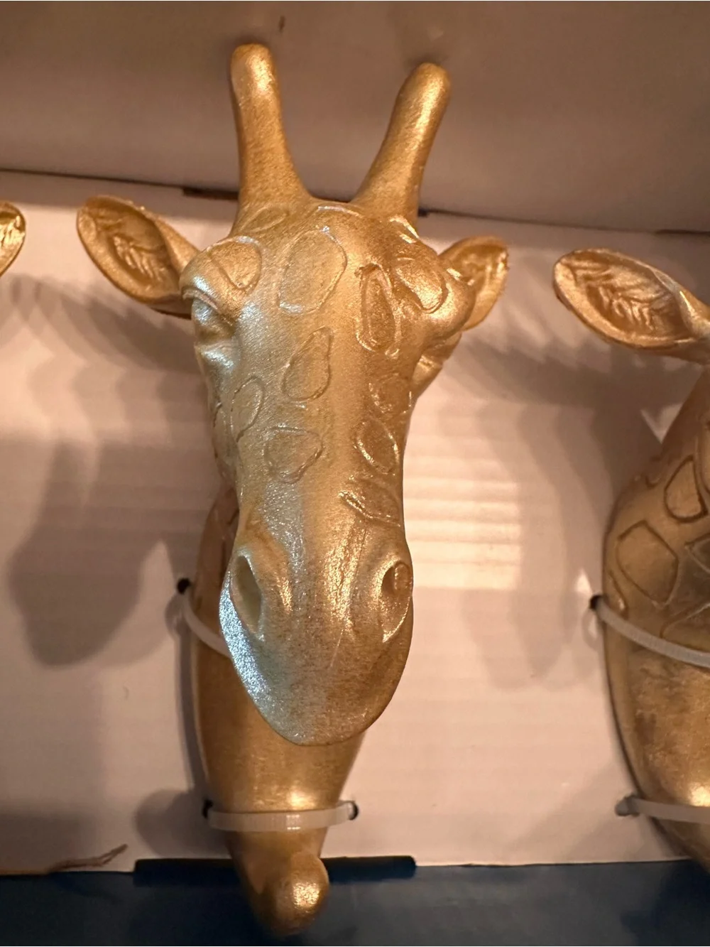 Gold Giraffe Wall Hooks - Set of 6